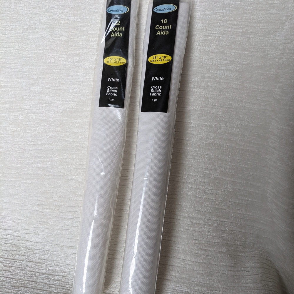 Cross Stitch Fabric 2pk, 15" X 18" White By Sensations